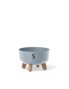 Ciotola per piante rotonda con piedini Ø23 × 16 cm opaca, 3,8 L – Grigio | Töpferkönig