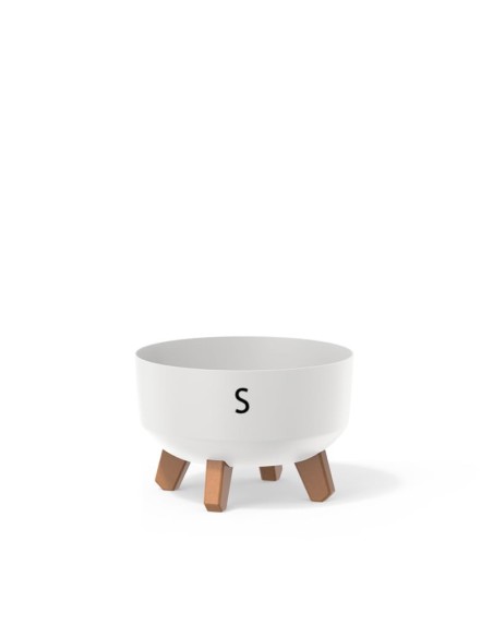 Vasque ronde sur pieds Ø23 × 16 cm mate, 3,8 L – Blanc | Töpferkönig