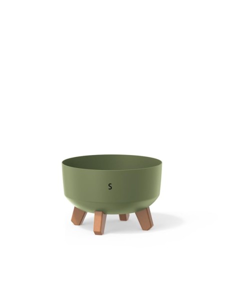 Vasque ronde sur pieds Ø23 × 16 cm mate, 3,8 L – Vert | Töpferkönig