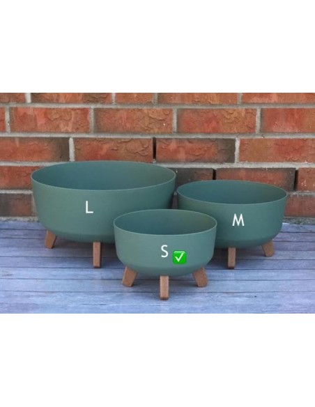 Vasque ronde sur pieds Ø23 × 16 cm mate, 3,8 L – Vert | Töpferkönig