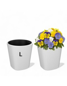 Fioriera rotonda L alta Ø39 × 41 cm opaca, 37 L – Bianco | Töpferkönig