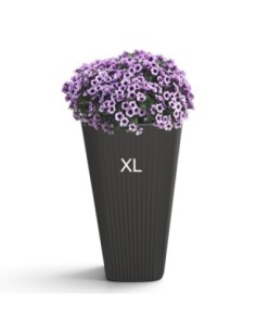 Pot haut rond XL Ø39 × 61 cm mat, 48 L – Anthracite | Töpferkönig