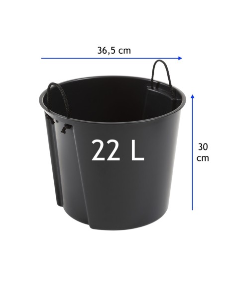Pot haut rond XL Ø39 × 61 cm mat, 48 L – Anthracite | Töpferkönig