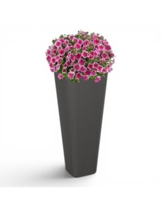 Pot haut rond XXL Ø39 × 81 cm mat, 63 L – Anthracite | Töpferkönig