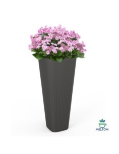 Fioriera rotonda XXL alta Ø39 × 81 cm opaca, 63 L – Antracite | Töpferkönig 2