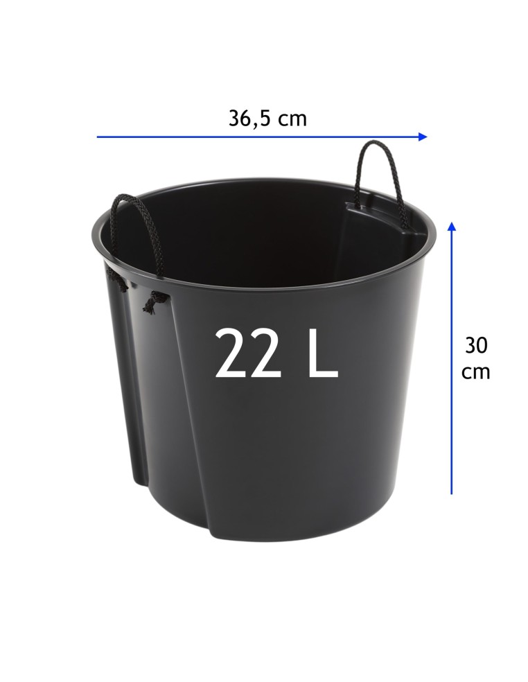 Blumenkübel rund XXL hoch Ø39 × 81 cm Matt, 63 L – Anthrazit | Töpferkönig