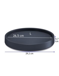 Plateau à roulettes rond Ø26 cm – Anthracite | Töpferkönig 2