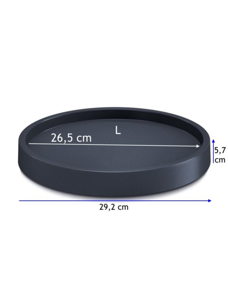 Carrello portavaso rotondo Ø26 cm – Antracite | Töpferkönig