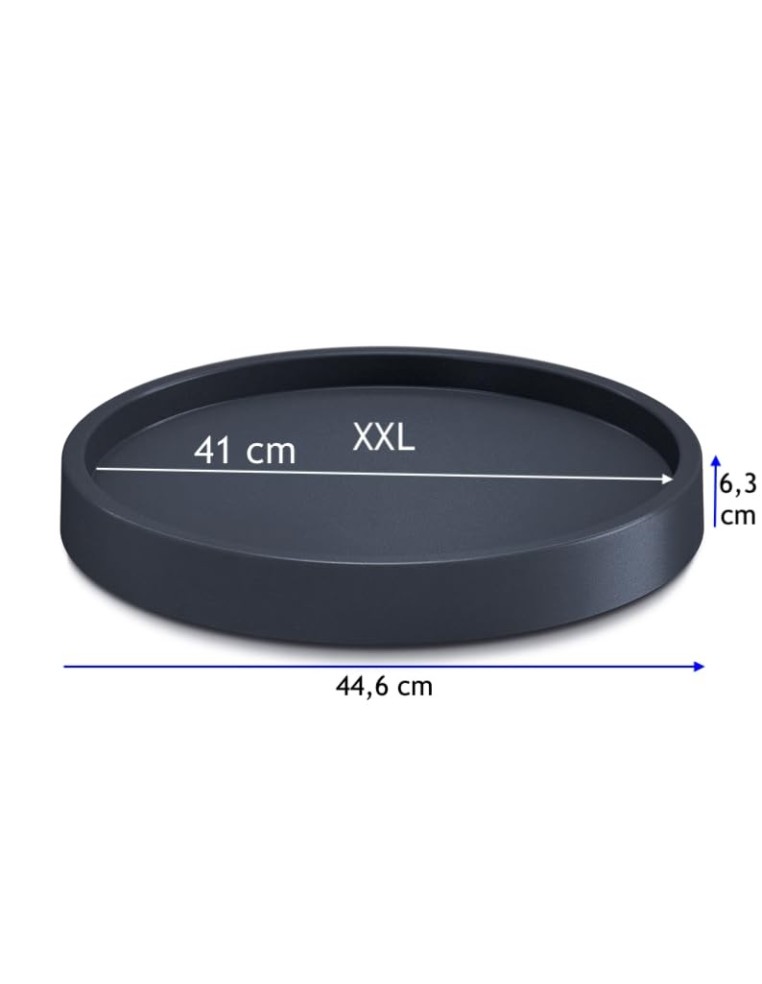 Carrello portavaso rotondo Ø41 cm – Antracite | Töpferkönig