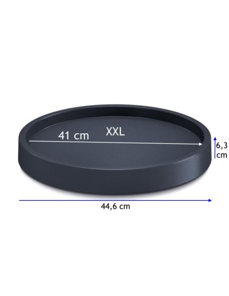 Plantenroller rond Ø41 cm – Antraciet | Töpferkönig