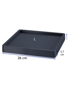 Pflanzenroller eckig 26 × 26 cm – Anthrazit | Töpferkönig 2