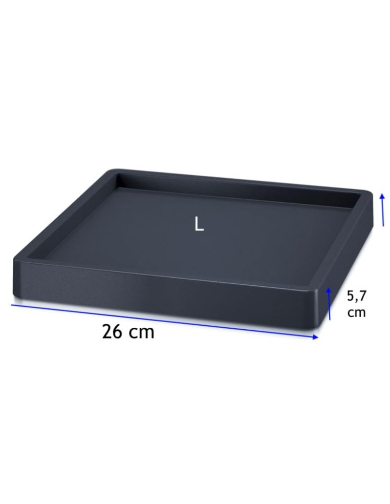 Carrello portavaso quadrato 26 × 26 cm – Antracite | Töpferkönig