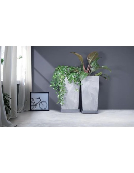 Plataforma con ruedas para macetas cuadrada 26 × 26 cm – Antracita | Töpferkönig