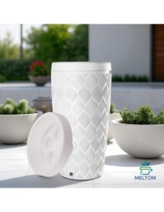 Regenton 240 L met golfreliëf Ø60 × 112 cm – Wit | Töpferkönig 2