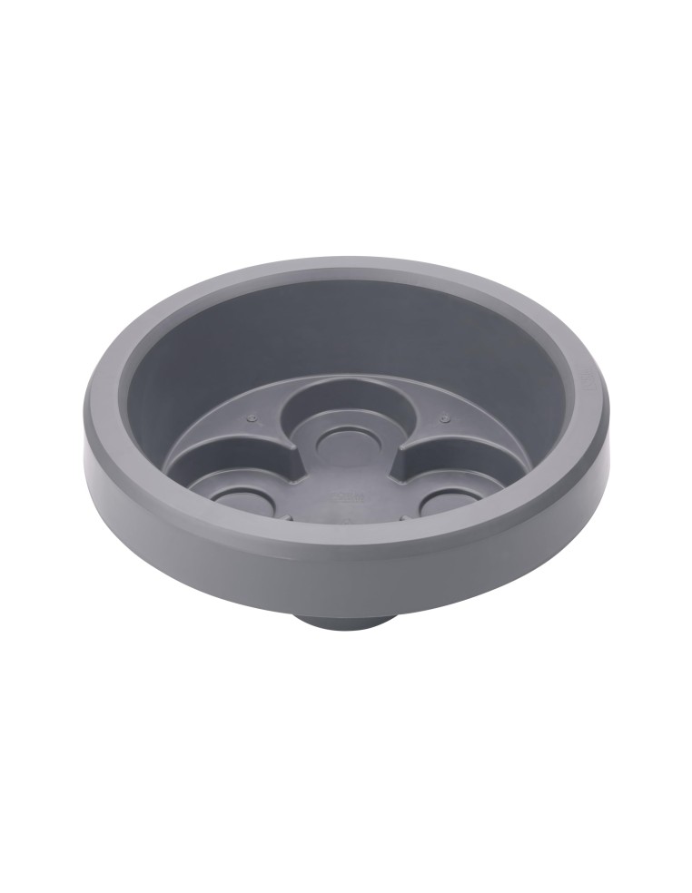 Regentonne 240 L mit Wellenrelief Ø60 × 112 cm – Platin | Töpferkönig