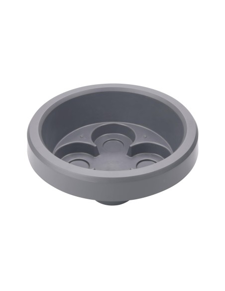 Regentonne 240 L mit Wellenrelief Ø60 × 112 cm – Platin | Töpferkönig