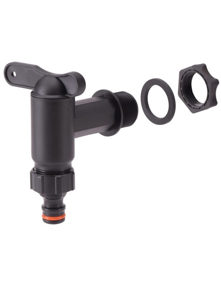 Anschluss-Set mit Wasserhahn für Regentonne 240 L | Töpferkönig