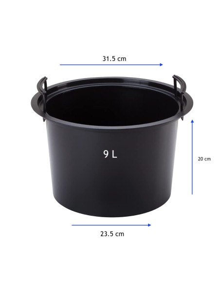 Vaso rotondo M con rilievo a onde Ø35 × 40 cm, 21 L – Bianco | Töpferkönig