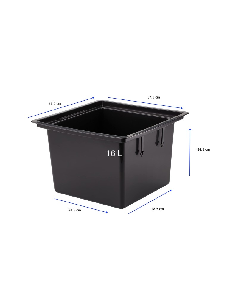 Maceta cuadrada L con relieve ondulado 38 × 38 × 44 cm, 41 L – Blanco | Töpferkönig