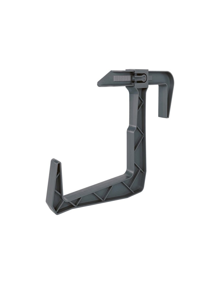 Jardinera de balcón con soporte y platillo 79 × 17 × 15 cm relieve ondulado, 12,4 L – Antracita | Töpferkönig