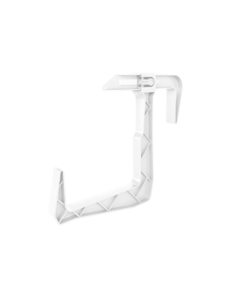 Cassetta da balcone con supporto e sottovaso 79 × 17 × 15 cm rilievo a onde, 12,4 L – Bianco | Töpferkönig