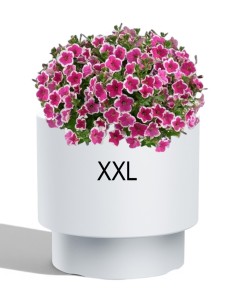 Pot de fleurs rond Ø47 × 44 cm mat, 69 L – Blanc | Töpferkönig 2