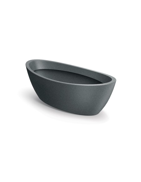 Pflanzschale oval 60 × 28 × 20 cm Steinoptik, 16 L – Granit hell | Töpferkönig