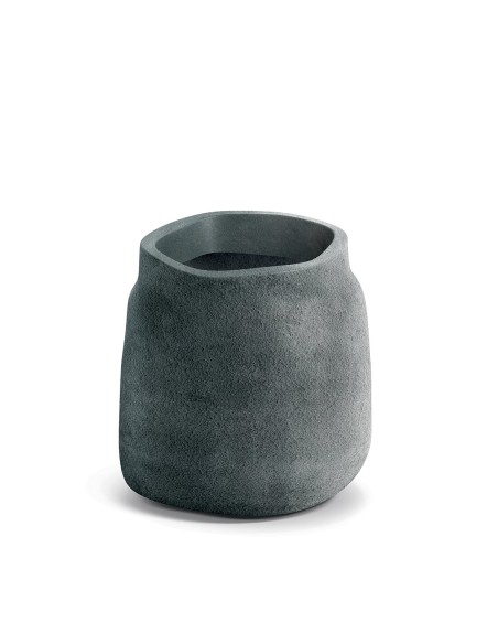 Blumentopf rund Ø38 × 40 cm Steinoptik, 37 L – Graphit | Töpferkönig